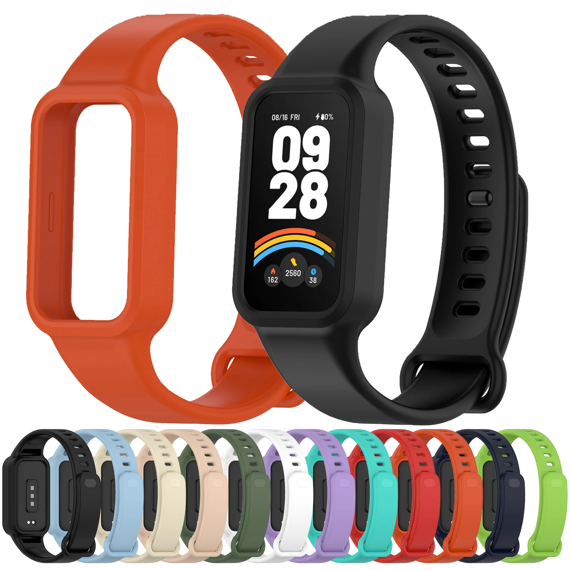 Armband für Xiaomi Smart Band 9 Acticve Armband Silikon Sportuhr Armband Xiaomi Band 9 Active Belt Pulsera Correa Strap Image
