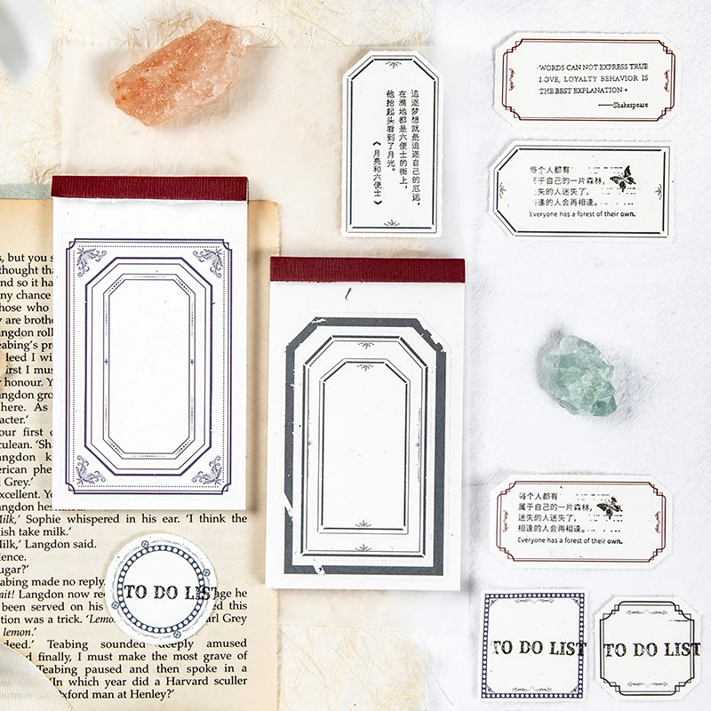 TIANZI 30-teiliges Multifunktions-Notizblock im Vintage-Stil, kreatives DIY-Tagebuch, Scrapbooking, Kunst, Dekoration, Material, Papier, Schreibwaren Image