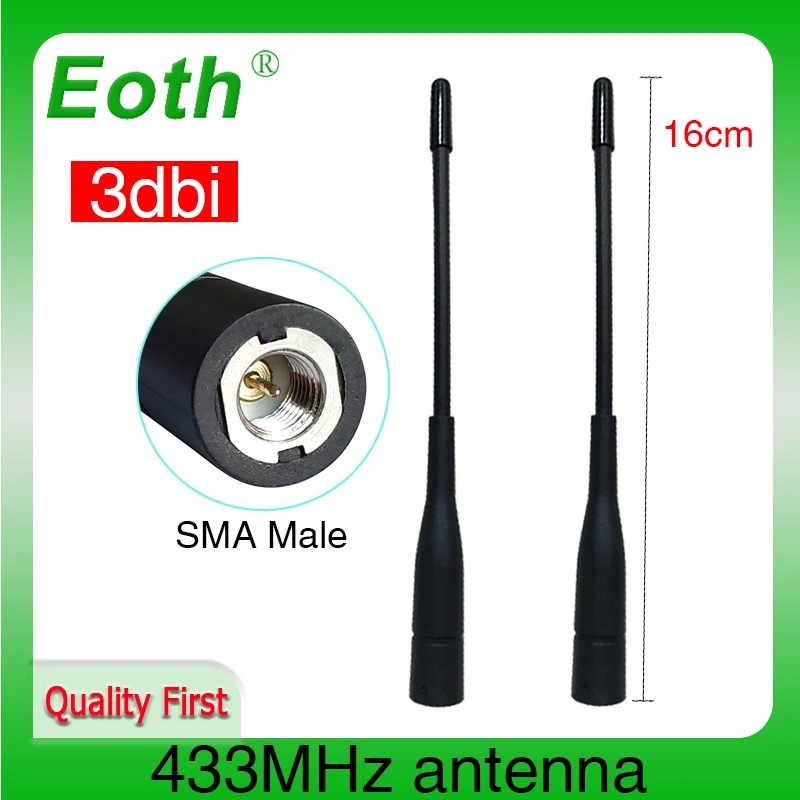 Eoth 433 MHz Antenne SMA-Stecker Antenne 433 MHz Richtantenne IOT Wasserdichte Antenne für Walkie-Talkie Drahtlos Image