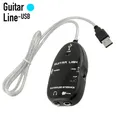 Cavo USB per chitarra, adattatore per registrazione audio musicale, per PC-chitarra a USB, lettore audio, effetti scheda audio