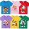 Paw Patrols T-shirt per bambini Kawaii Chase Skye Top Abbigliamento per bambini Ragazzi Ragazza Cotone a maniche corte Scrotole Marshall Anime Abbigliamento per bambini