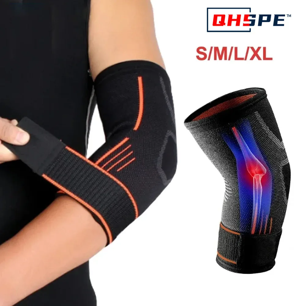 1 Stück Fitness-Ellenbogenbandage, Kompressions-Stützhülse für Sehnenentzündung, Tennis-Ellenbogen, Golf-Behandlung – reduziert Gelenkschmerzen Image