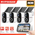 Smart 5MP Touch Screen da 4,39 pollici 4CH Mini Wireless NVR Kit Sicurezza Batteria solare Telecamera IP Sistema EseeCloud WiFi interno/esterno
