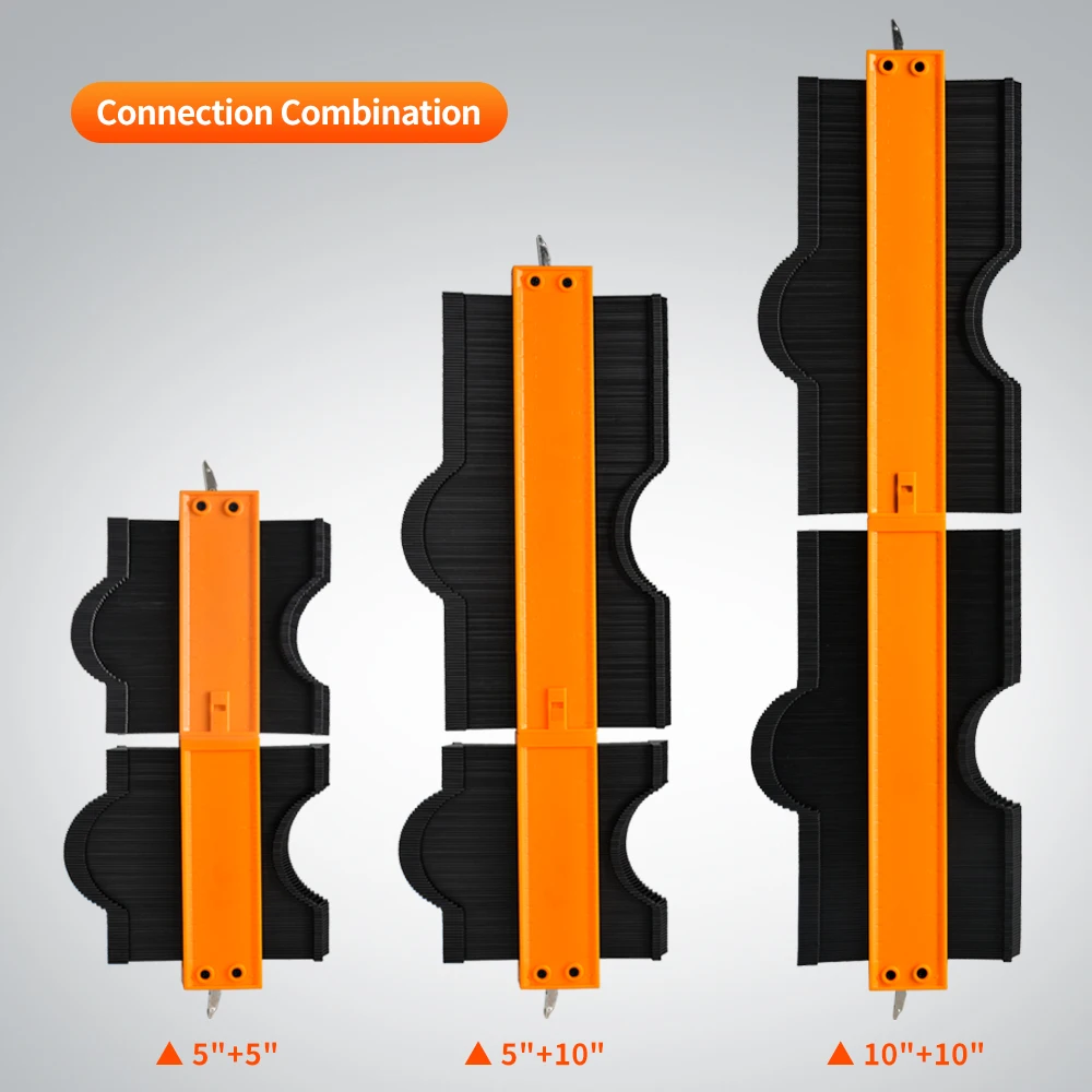 ONKEL.J Marke Verbindung Kontur Gauge Profil Werkzeug Legierung Einstellbare Schloss Rand Gestaltung Holz Messen Lineal Fliesen Meethulp Gauge Image