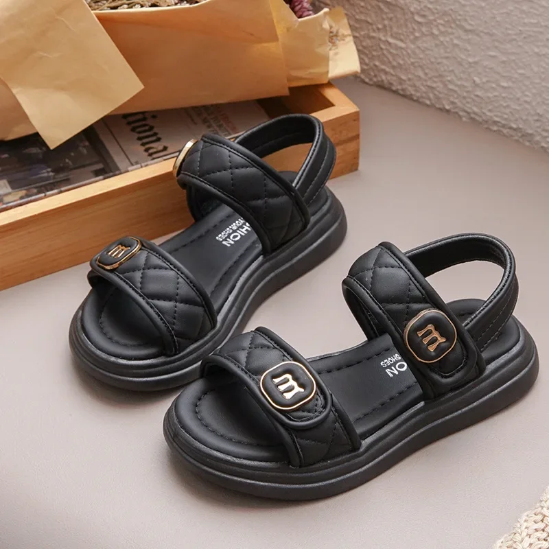 Kids Causal Sandals 2024 Thick Bottom Summer Toddler Girls Sandals Fashion Open-toe Children
