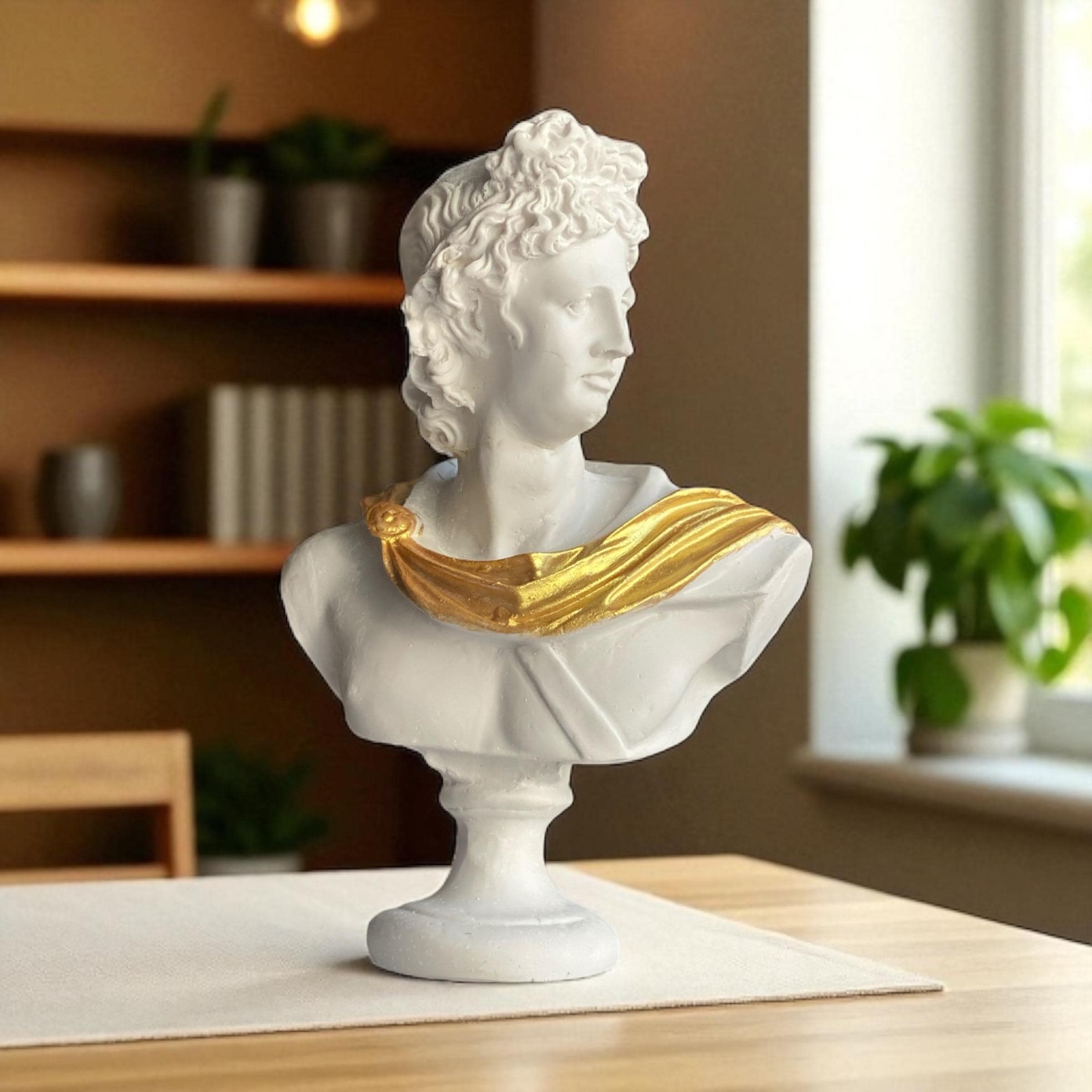 Statua di Apollo, Statua di busto di Apollo, Statua di Apollo di grandi dimensioni, Statue di sculture romane, Statua di busto greco, Statua fatta a m