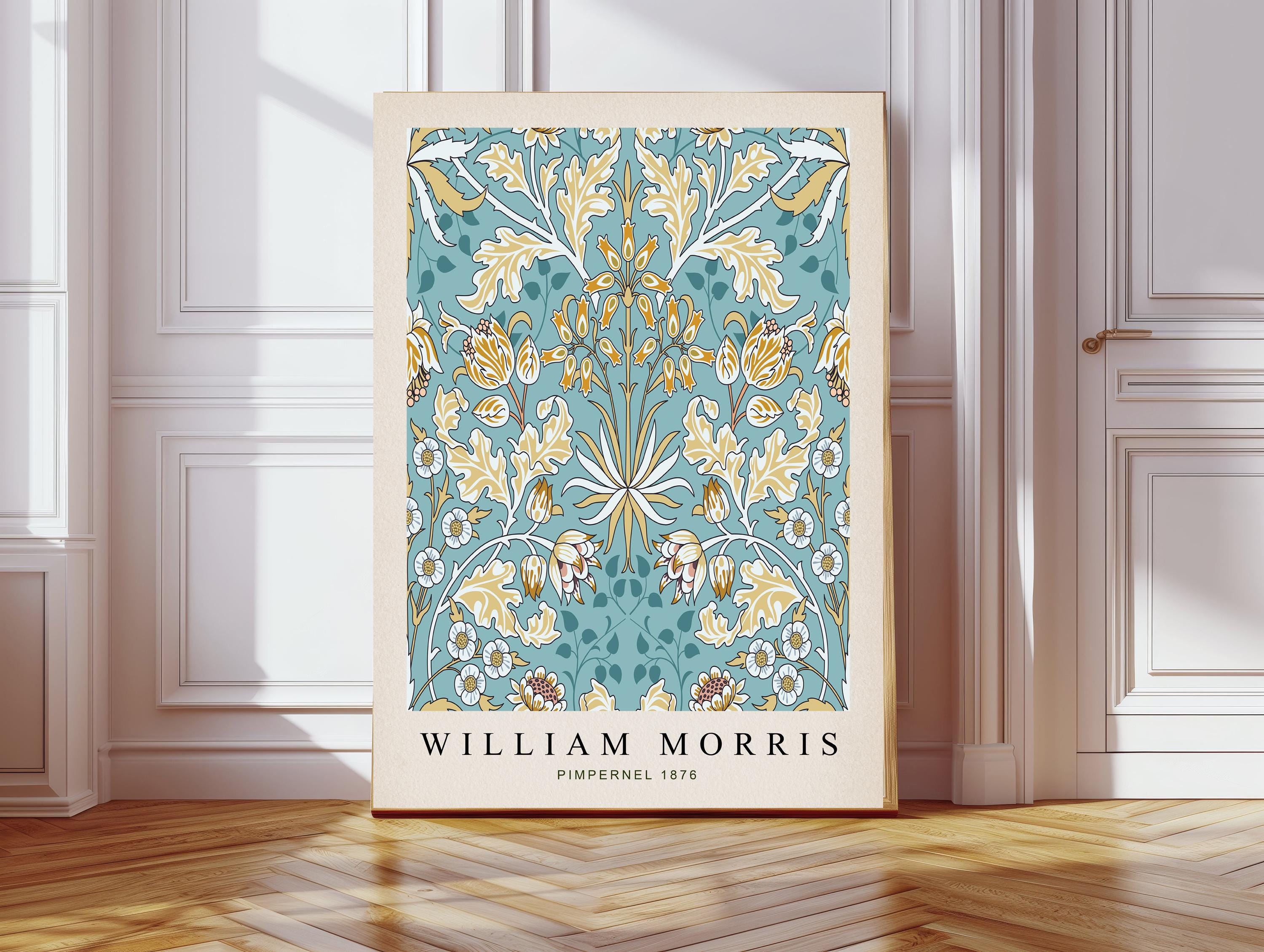 Stampa artistica blu di William Morris, stampa di frutta di William Morris, stampa di Morris, stampa artistica floreale, stampa botanica, decorazione