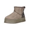 Stiefelette MUSTANG SHOES "Mustang Shoes Stiefelette Veloursleder/Textil", Damen, Gr. 42, grau (lava), Veloursleder, Textil, casual, Schuhe