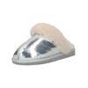 Hausschuh SHEPHERD "Shepherd Hausschuhe Leder", Damen, Gr. 39, silber, Leder, casual, Schuhe