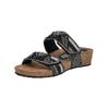Pantolette LAZAMANI "Lazamani Pantoletten Leder", Damen, Gr. 36, schwarz, Leder, casual, Schuhe