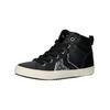 Sneaker GEOX "Geox Sneaker Lederimitat/Textil", Gr. 24, schwarz (schwarz, silber), Lederimitat, Textil, casual, Schuhe