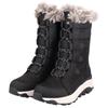 Winterboots RIEKER SPORT, Damen, Gr. 39, schwarz, Leder, Textil, sportlich, Schuhe, Schneeboots, Winterboots mit Lammwollfutter, Fiber Grip Laufsohle