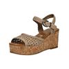 Keilsandalette BLOWFISH "Blowfish Sandalen Lederimitat", Damen, Gr. 37, braun, Lederimitat, casual, Schuhe