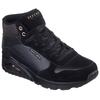 Keilsneaker SKECHERS "UNO-STACRE SHINE", Damen, Gr. 36, schwarz, Veloursleder, Lederimitat, Textil, casual, Schuhe, High Top Sneaker, Schnürboots mit Luftkammern Sohle
