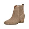 Stiefelette GABOR COMFORT "Gabor Comfort Stiefelette Veloursleder", Damen, Gr. 42,5, beige, Veloursleder, casual, Schuhe
