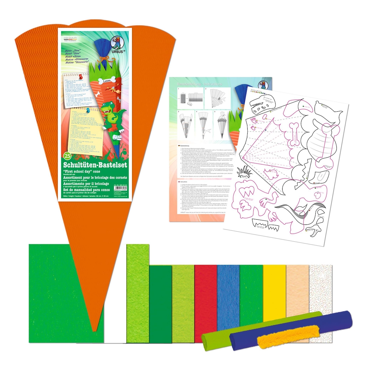 Schultüten-Bastelset Dino 4008525172284 Image