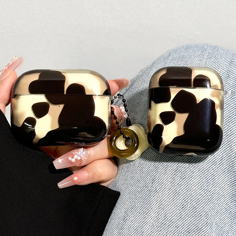 Creative Color Collision Schwarz Weiß Achat Render Anhänger Kopfhörerhülle für AirPods 1 oder 2 3 4 Pro 2  Image
