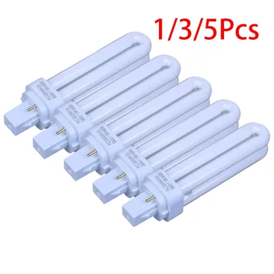 1/3/5Pcs Energy Saving Lamp Light Bulb Downlight Compact Fluorescent Bulbs Replacement Plug LED 2 Pin Double Tube LED Lamp Bulb