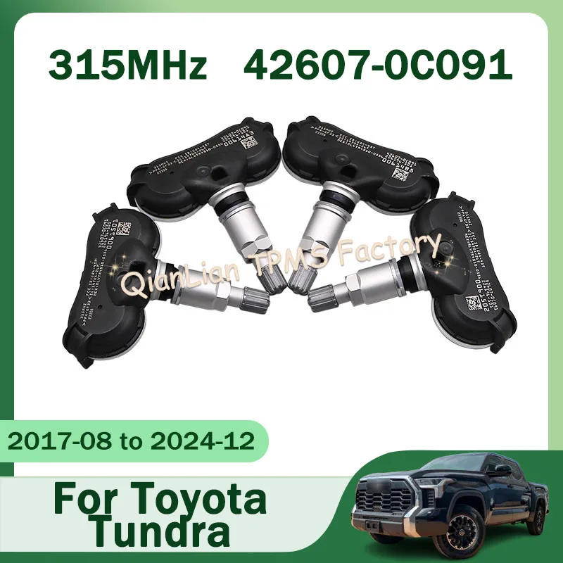 1/4 stücke 42607-0C091 426070C091 TPMS Reifendruck Monitor System Für Toyota Tundra RAV4 Sienta Highlander 315MHz Reifen Sensor Image