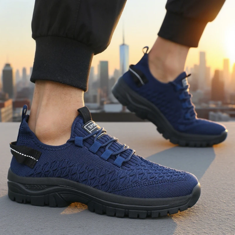 Beliebte männer Laufschuhe Atmungsaktives Mesh Leichte Sport Turnschuhe Bequeme Casual Wanderschuhe Zapatillas De Deporte