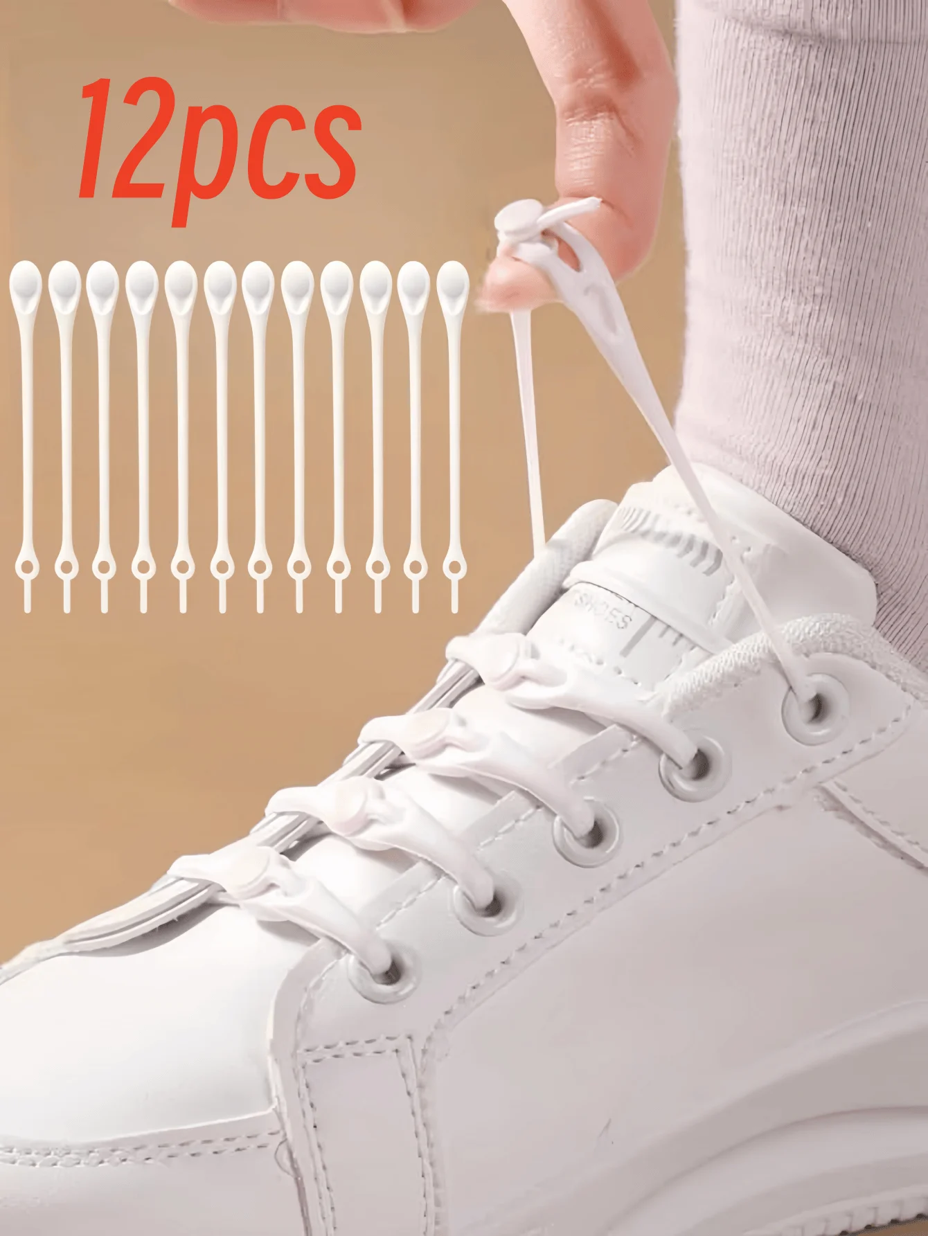 12 Teile/paket Weiß Silikon Keine Krawatte Schnürsenkel Stretch Schnürsenkel für Turnschuhe Casual Schuhe Sport Schuhe Kampf Stiefel