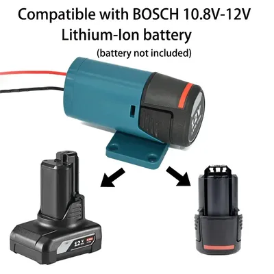 Power Adapter for Bosch 10.8V 12V Li-ion Battery DIY Connector Power Tool Battery Converters with 14AWG Wires for Work Light