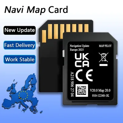 2025 Update Europe Map GPS Sat Nav Card A218 V20 Version NTG5 Navigation SD Card for Mercedes Garmin A B C CLA CLS E GLS Car
