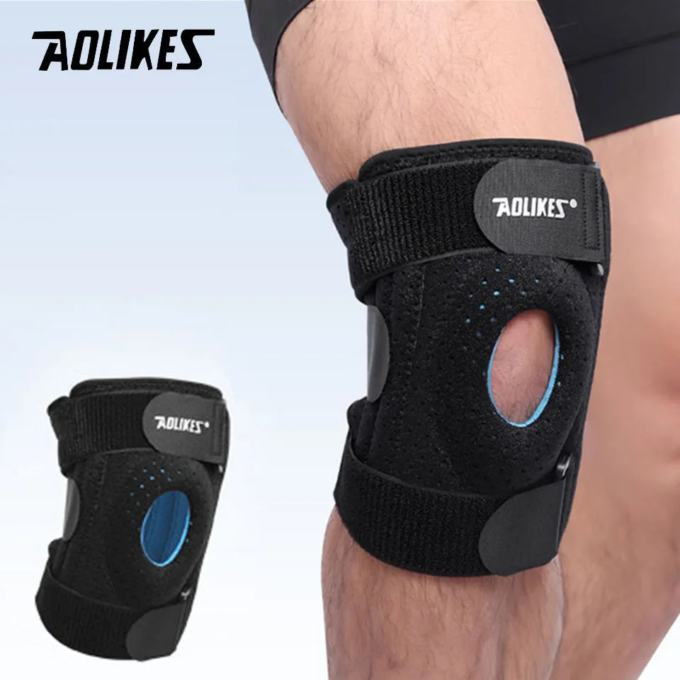AOLIKES 1PCS Neue Meniskus Knie Pads Silica Gel Kneepads Wandern Laufen Basketball Knie Unterstützung Atmungsaktive Sport Knie Protector Image
