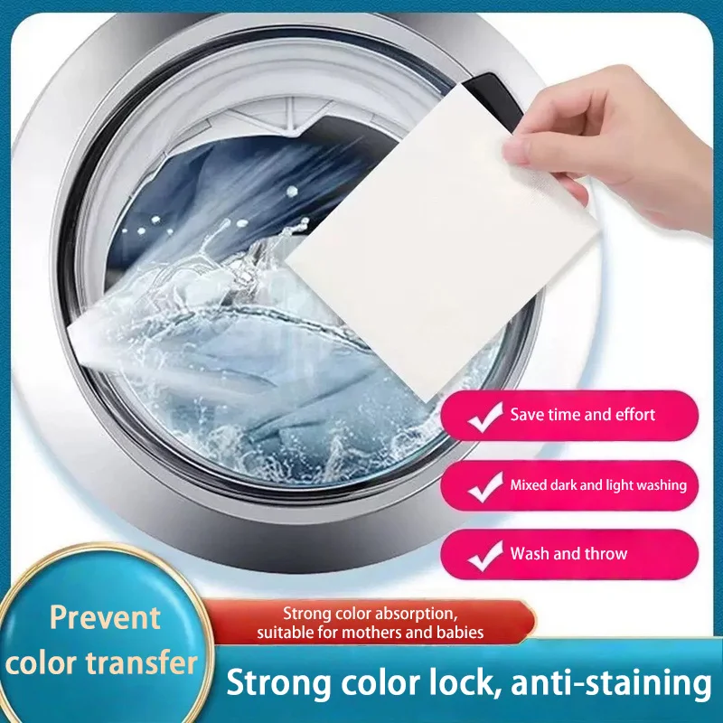 40/80/120/240Pcs Laundry Color Absorbing Paper Anti-dyeing Laundry Tablets Washing Machine Clean Clothes Color Catcher Sheets