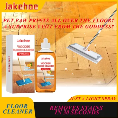 100ml Concentrated Wood Floor Cleaner Removes Stains Polish Shine Orange Scent Foam for Hardwood Laminate Tile Safe Quick Drying