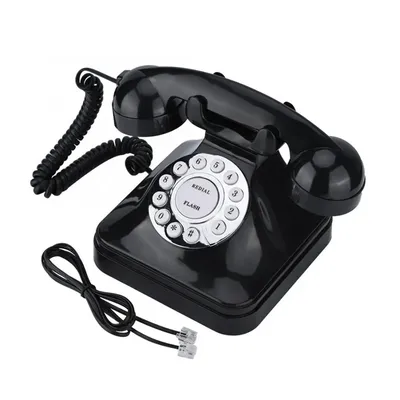 Vintage European Landline Telephone for Home/Office/Hotel,Black HD Call Large Button Antique Landline Telephone Dropshipping