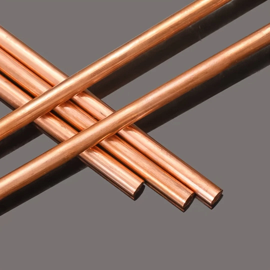 Tige en cuivre massif, diamètre 3mm x longueur 500mm, tige en cuivre rouge, matériau T2 pour matériaux de manche de couteau, coussin de siège 4 pièces