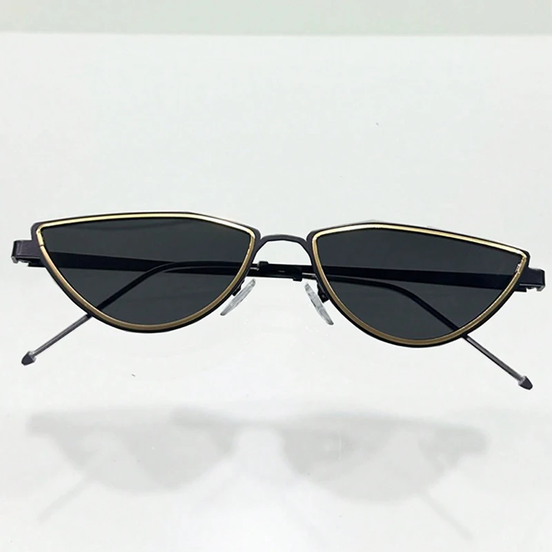 Konkave Form Retro Ultra-kleiner Rahmen Dreieck Brille Sonnenbrille Internet Celebrity Same Cat Eye Sonnenbrille 1215 Image