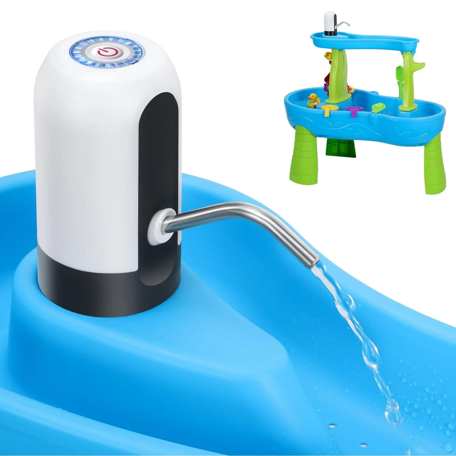 Wasser tisch pumpe, Kinder wasserpumpe für Grundwasser spiegel, Tisch zubehör klein schnur los für Wasser tisch Spaß Sommer Outdoor-Aktivitäten Image