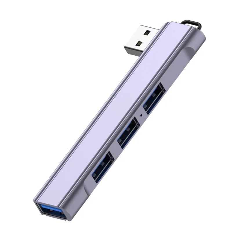 Laptop 3,0 USB Typ C Hub 4-Port Splitter Aluminium Legierung Extender Vier Port Side Bend Hub Computer Zubehör PC Zubehör Image
