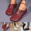 Damen Turnschuhe Vintage atmungsaktive flache Schuhe Damenmode Leders chnalle bequeme flache Boden Freizeit schuhe Zapatos Mujer