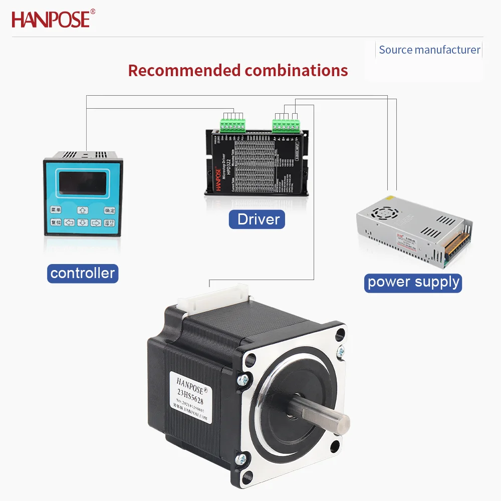 Unterstützen Sie den kundenspezifischen Hersteller-Direktvertrieb des NEMA23-Schrittmotors 23HS5628 1.26N. m 2,8A zweiphasiger Vierdraht Image