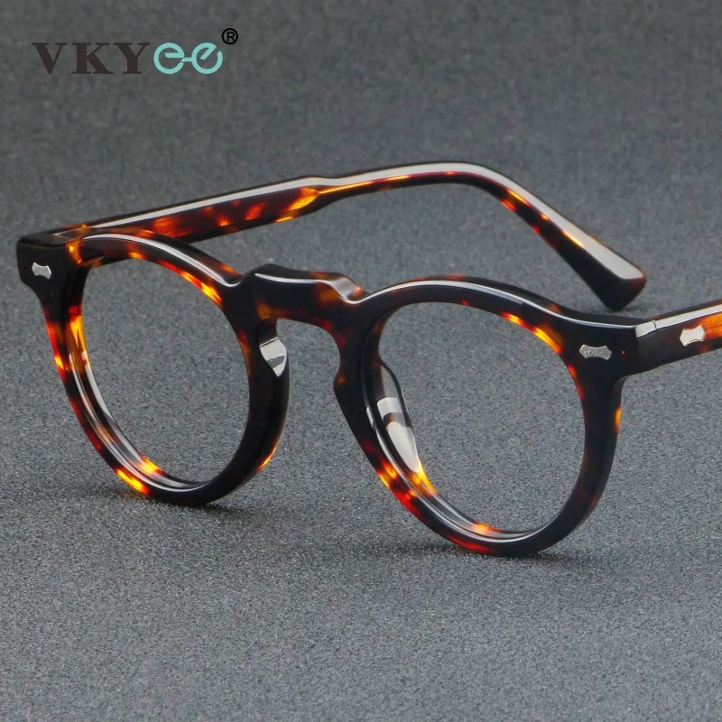 VICKY Modische, personalisierte, runde, geometrische Design-Anti-Blaulicht-Brille für Herren und Damen, kann individuell angepasst werden Image