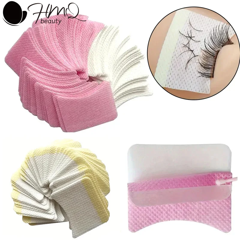 250/40 stücke Einweg Entfernen Wimpern Augen Pads Patch Wimpern Verlängerung Aufkleber Augen Make-Up Entferner Baumwolle Patches Make-Up-Tools Image