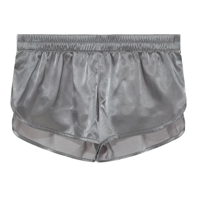 Herren-Aro-Hose, glänzend, seidig glatt, Pyjama, männlich, lässig, Strand-Board-Shorts, lockere Boxer-Lounge, Heimkleidung, gerüscht, zum Schlafen, Clubwear Image