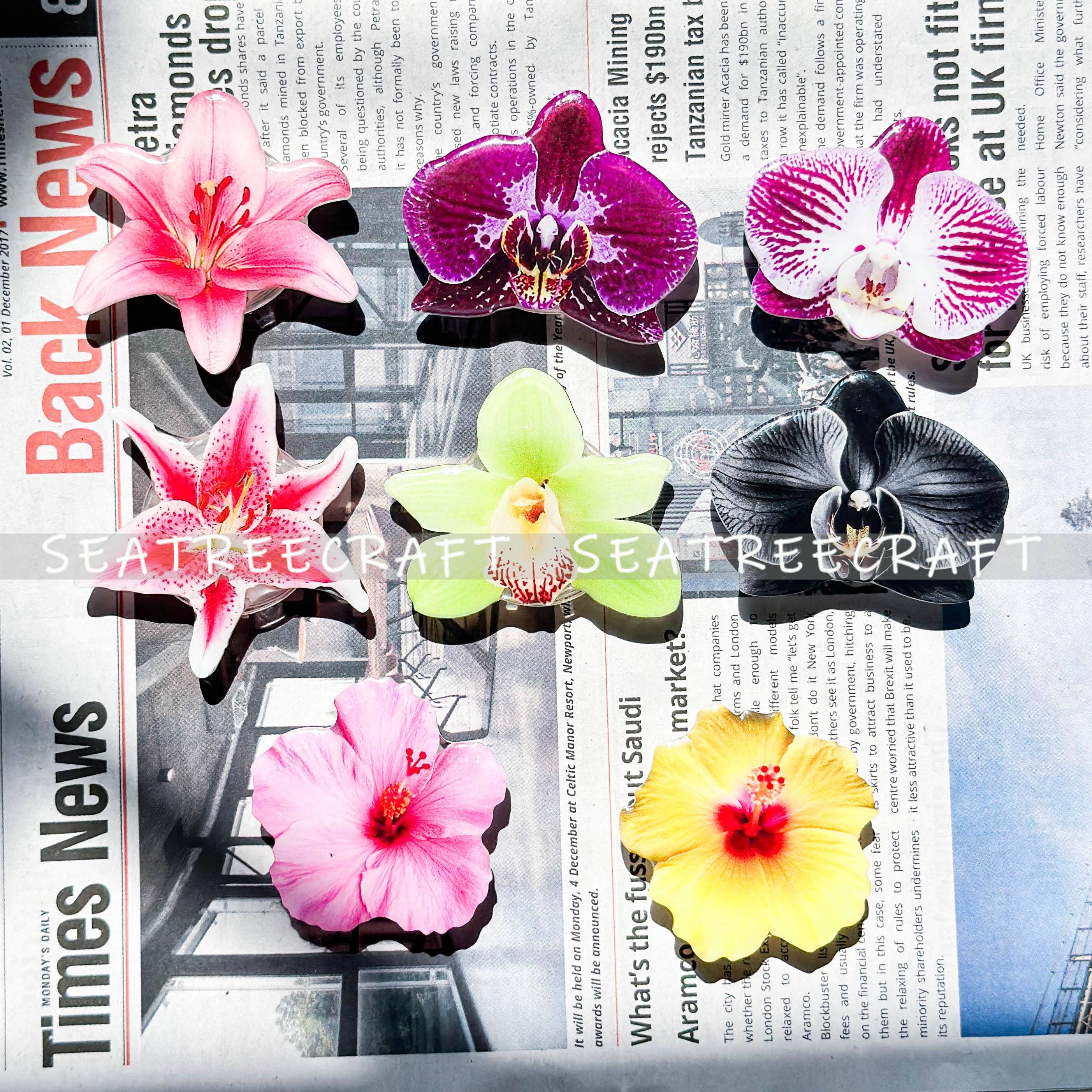 Supporto per telefono a forma di fiore di orchidea, supporto magnetico per telefono a forma di fiore di ibisco, supporto floreale a forma di giglio pe