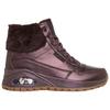 Winterboots SKECHERS "UNO RUGGED - GALACTIC HEIGHTS", Damen, Gr. 41, lila (aubergine), Lederimitat, metallic, elegant, Schuhe, Schnürboots, Sneaker mit Keilabsatz