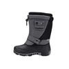 Winterboots KANGAROOS "KANGA-BEAN II", Damen, Gr. 40, grau (steel grau, jet schwarz), Synthetik, Textil, sportlich, Schuhe, Snowboots, Winterboots, Winterschuhe, herausnehmbarer Innenschuh