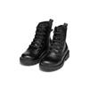 Schnürboots GEOX "J SHAYLAX GIRL", Kinder, Gr. 29, schwarz, Leder, modisch, Schuhe, Klassischer Schnürboots, Größenschablone zum Download