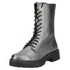 Schnürstiefel MARCO TOZZI "Marco Tozzi Stiefelette Lederimitat", Damen, Gr. 38, grau (gunmetal), Lederimitat, casual, Schuhe