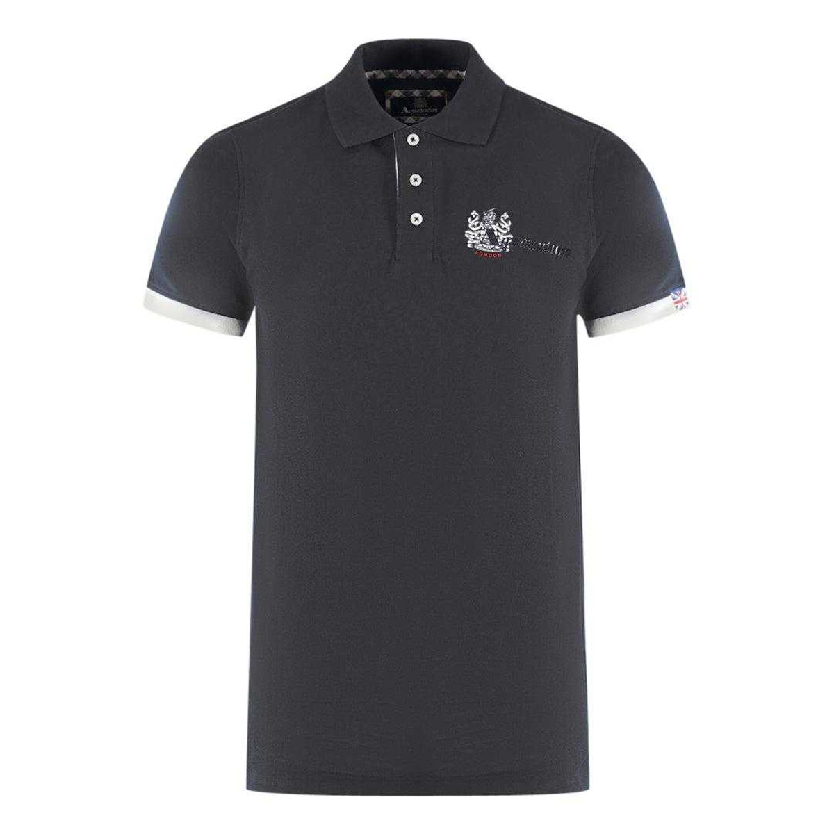 Aquascutum - "London Aldis" Poloshirt für Herren/Damen Unisex (Schwarz) Image