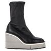 Clergerie – Bliss 4 – Stiefeletten mit Keilabsatz aus schwarzem Leder