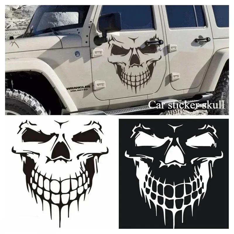 Autocollant de voiture mode crâne série vinyle réfléchissant drôle autocollants sur Auto 3D Moto Moto autocollants et décalcomanies style de voiture