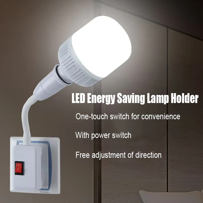 E27 douille lampe porte-ampoule avec interrupteur prise ue support de lampe prise directe tête de lampe rotative LED lampe de Table Base de lampe à LED