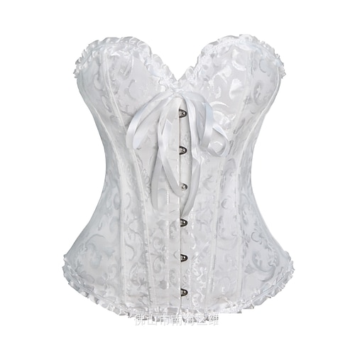 Damen Korsett Shapewear Taillenmieder Formende Unterwäsche Sexy Korsett Sexy Süß Einfarbig Rückenfrei Urlaub Straße Date Ärmellos Korsett Schwarz Weiß Rote Sommer Frühling Herbst Winter Figurbetonter Image